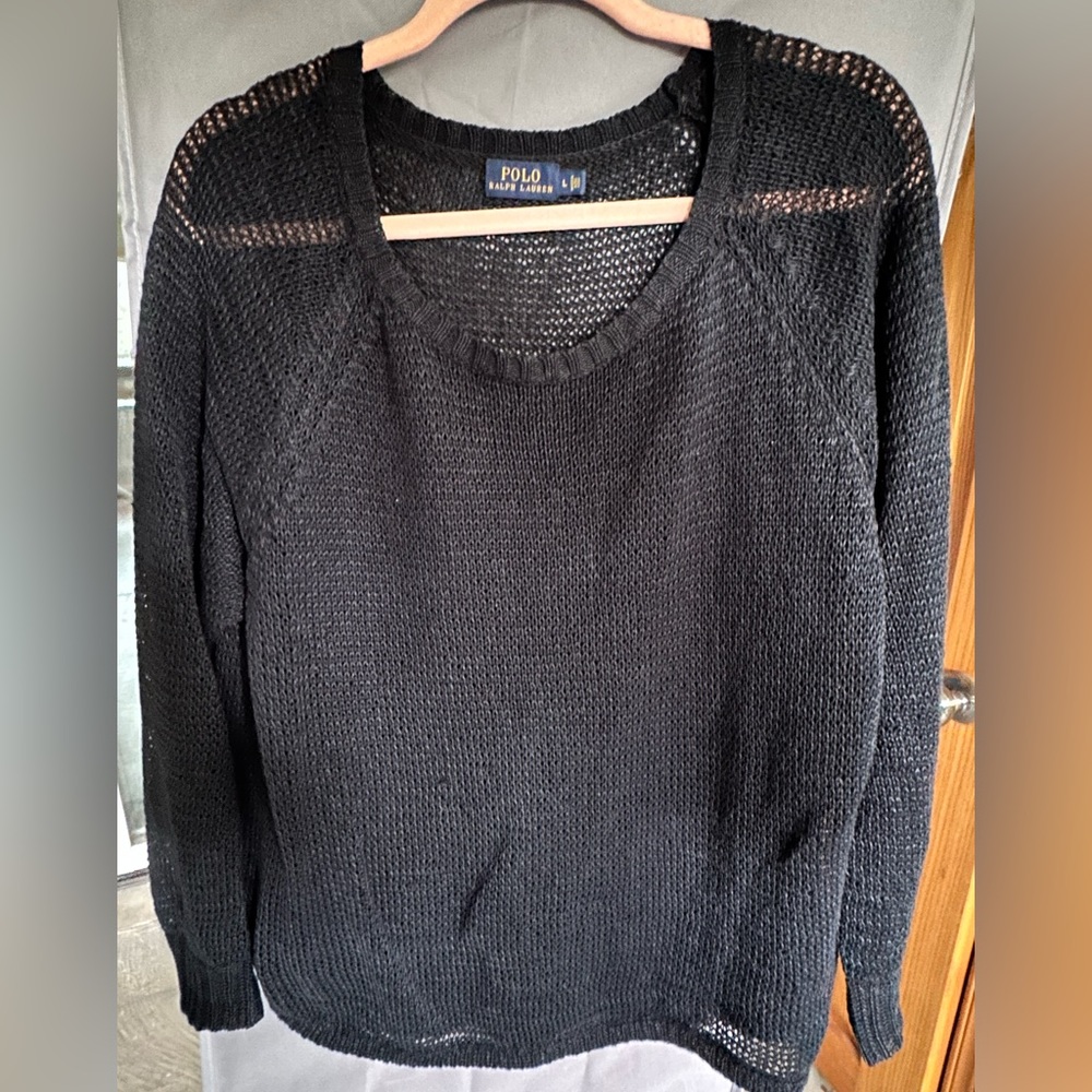 Polo Ralph Lauren black sweater. Size L.